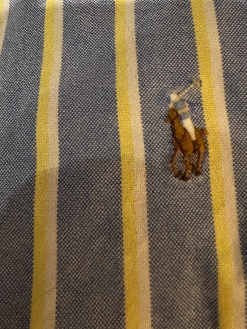 Ralph Lauren Blue and Yellow Striped Button-Down Shirt boys size small / 8